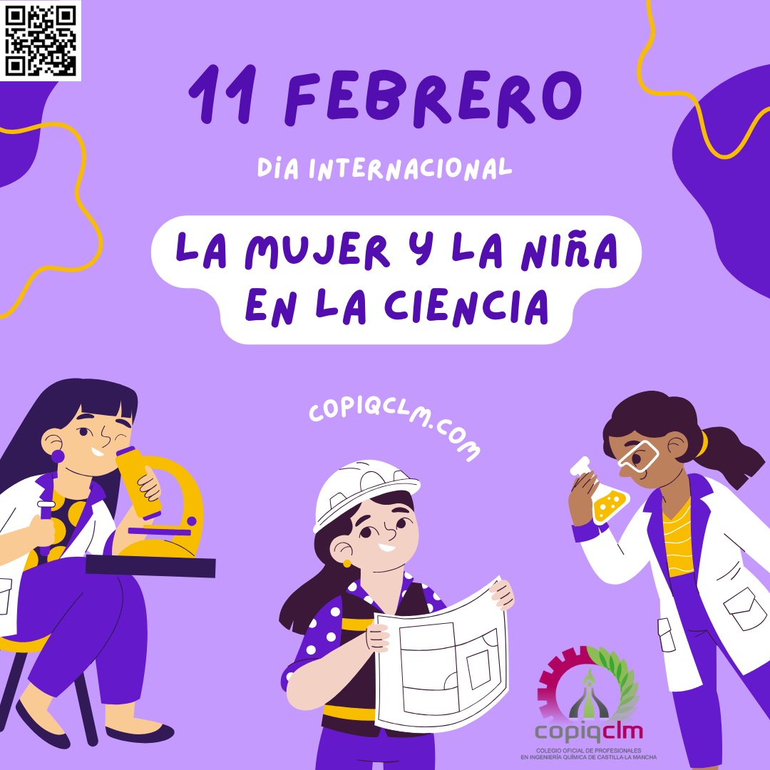 ✨¡Feliz Día Internacional de la Mujer y la Niña en la Ciencia! 👩‍🔬💜🔬

A todas las mujeres que inspiran, innovan y desafían los límites: ¡gracias por demostrar que la ciencia también lleva nombre de mujer! 🚀🔬💜

#MujeresEnCiencia #DíaDeLaMujerYLaNiñaEnLaCiencia #COPIQCLM