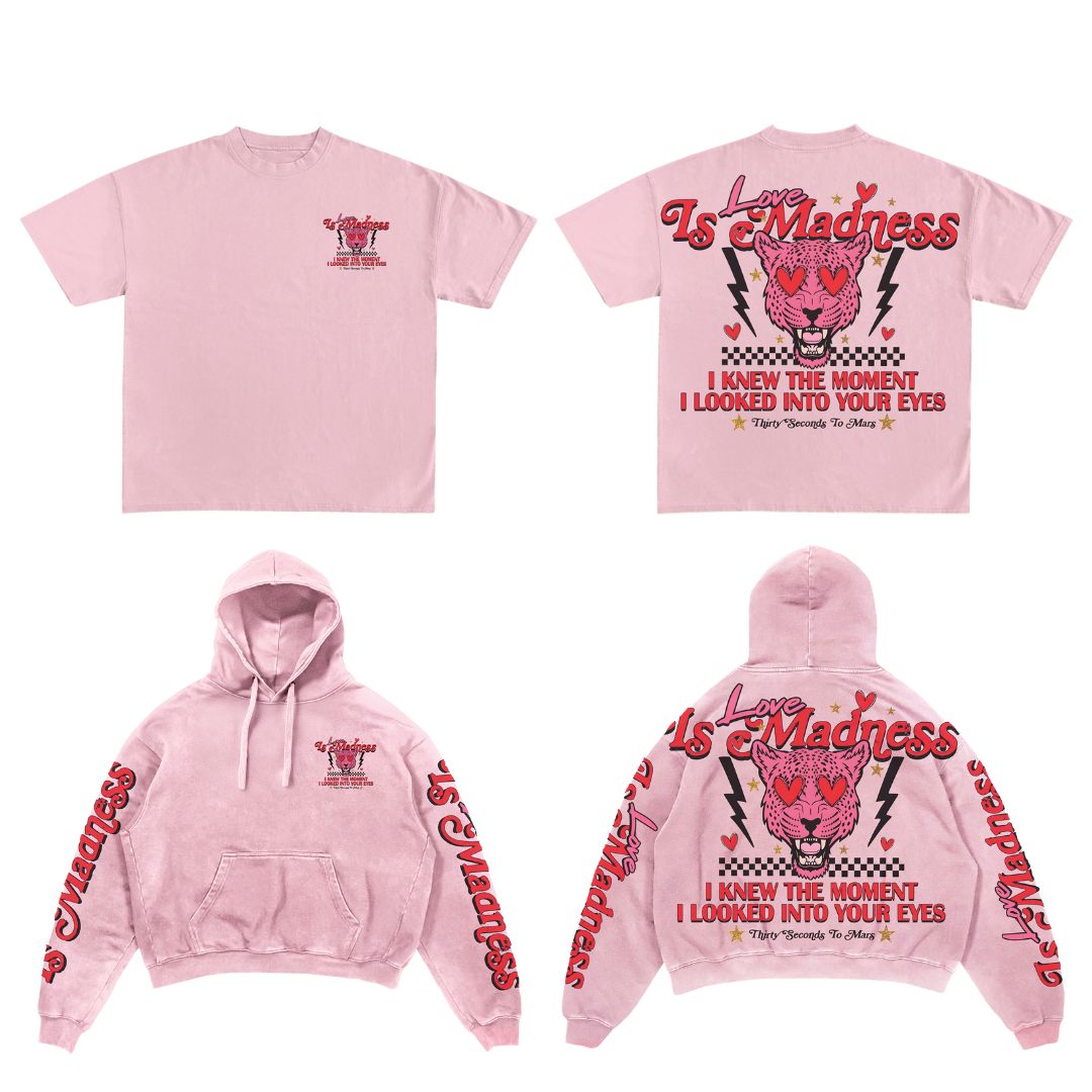 MARSStore's tweet image. The LOVE IS MADNESS exclusive merch drop is here! ❤️‍🔥 Limited stock—get your size while you can! 
bit.ly/4eXvEbG