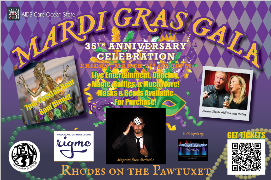 ACOS (@aidscareos) on Twitter photo TICKETS ON SALE NOW for <a href="/AIDSCAREOS/">ACOS</a> 35th Anniversary & Mardi Gras Gala Fri, March 7th Honoring ACOS founder Paul Fitzgerald with the Lifetime Achievement Award, <a href="/PVDGFFL/">Providence Gay Flag Football League</a> for Community Service Award and Philanthropist of the Year Award to Chuck Hollis
aidscareoc.harnessgiving.org/events/2625 TICKETS ON SALE NOW for <a href="/AIDSCAREOS/">ACOS</a> 35th Anniversary & Mardi Gras Gala Fri, March 7th Honoring ACOS founder Paul Fitzgerald with the Lifetime Achievement Award, <a href="/PVDGFFL/">Providence Gay Flag Football League</a> for Community Service Award and Philanthropist of the Year Award to Chuck Hollis
aidscareoc.harnessgiving.org/events/2625