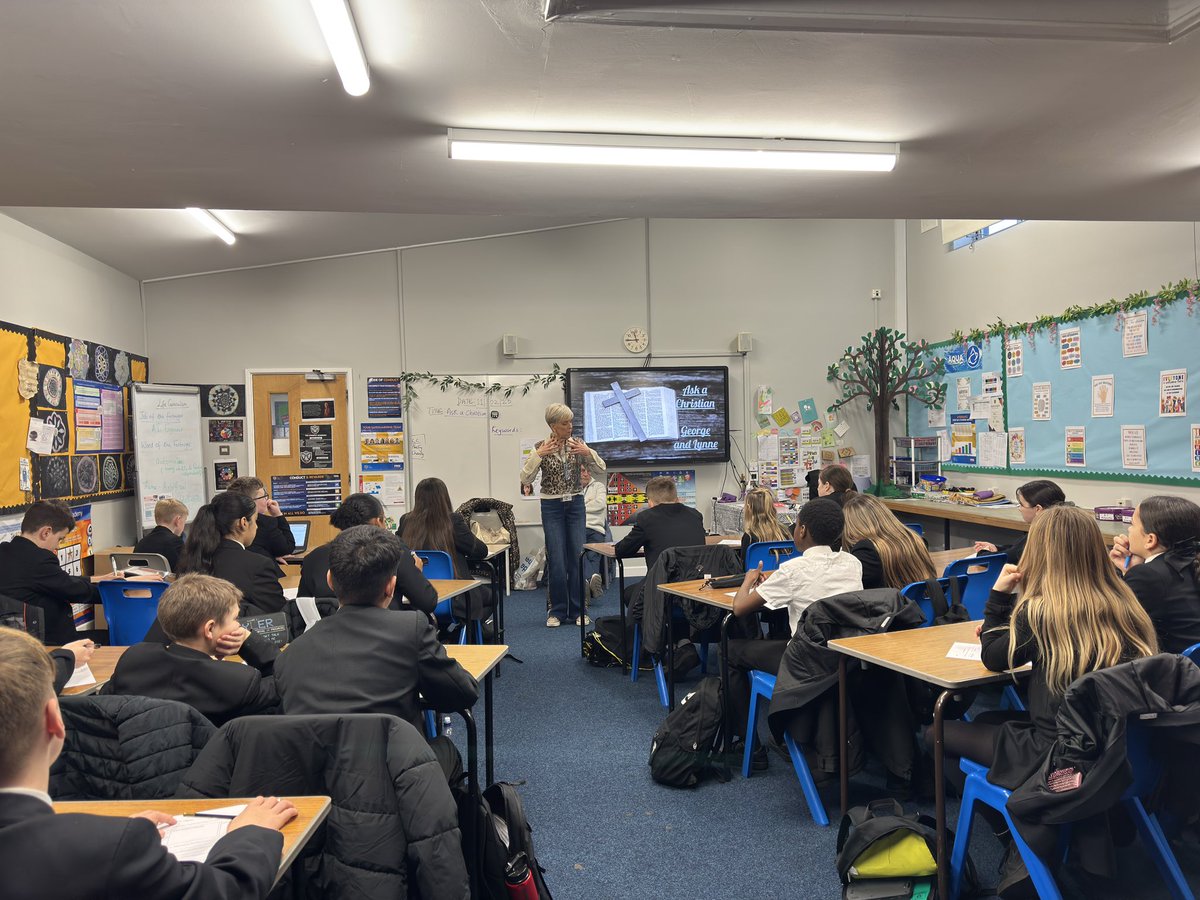 Ask a Christian- Thank you to our visitors, Lynne and George from Banners Gate Community Church, for bringing an authentic voice of faith. The students were fully engaged, listening to their testimonies and asking thoughtful questions to deepen their understanding.