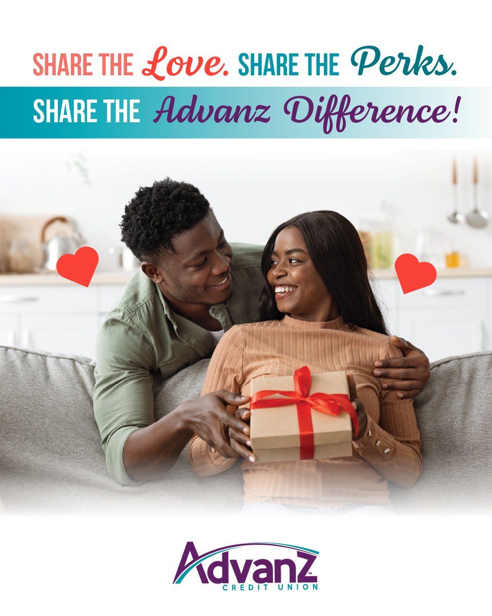 The Perfect Match? Your Friends + Advanz! 💕

You wouldn’t gatekeep a great restaurant—so why keep better financial perks a secret? Help your loved ones enjoy lower loan rates, fewer fees, and a credit union that puts people first.

Send them to advanzcu.org/Love to join...