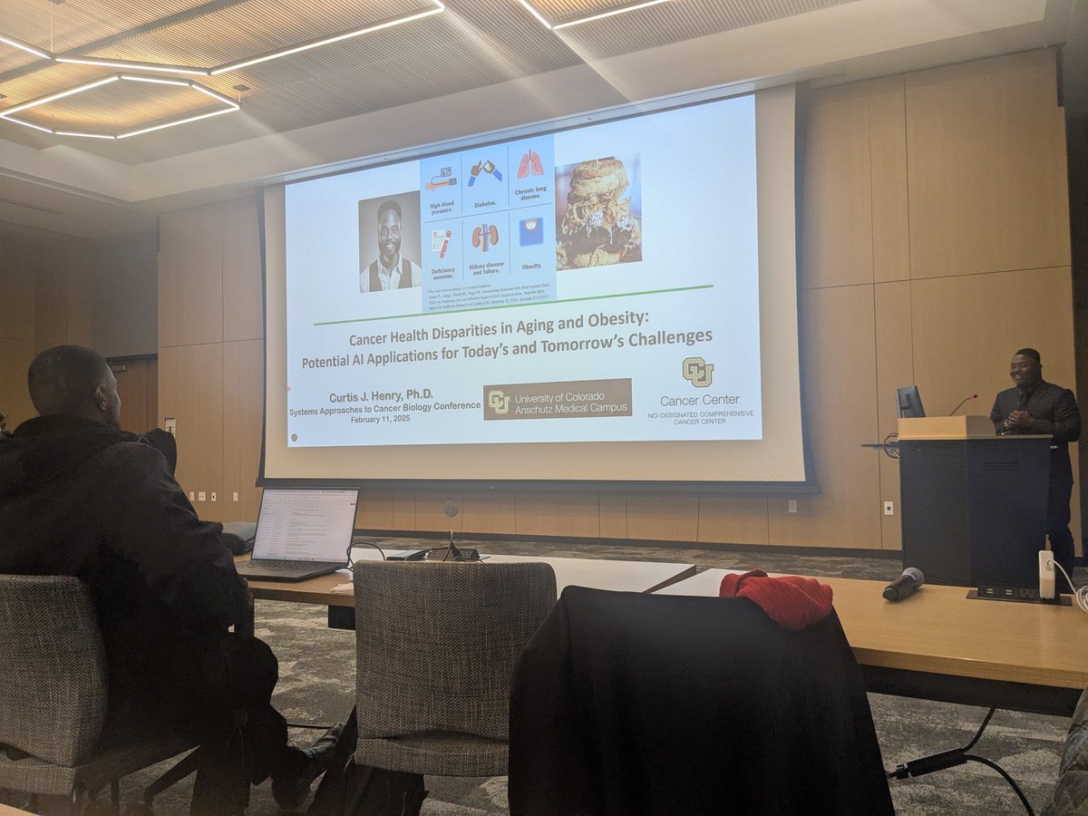 CancerSysBio's tweet image. For our second speaker on our special AI/Equity/Cancer session, we have Dr. Curtis Henry #SACB2025