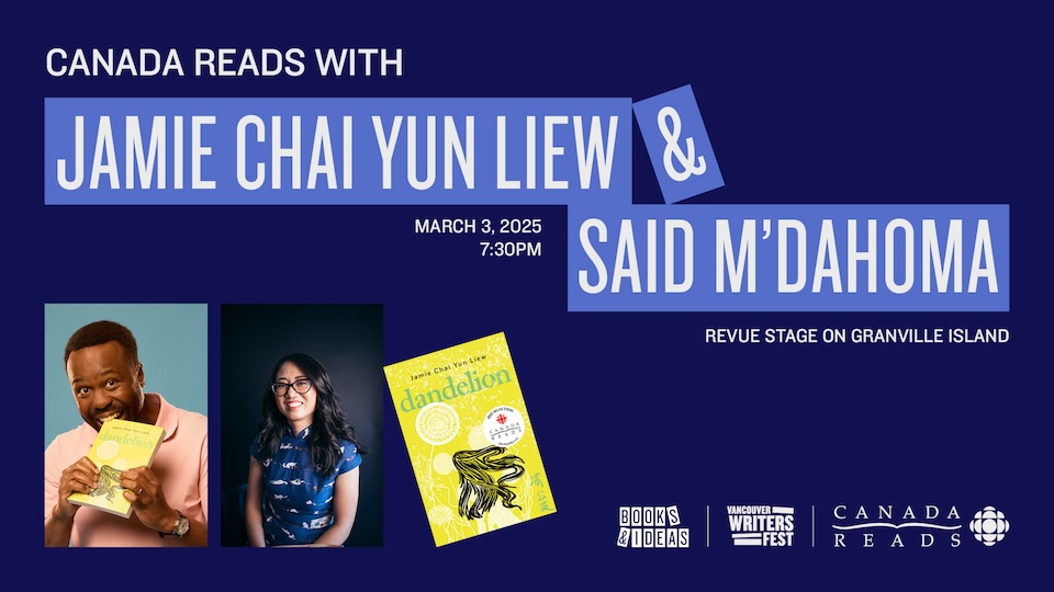 Canada Reads is back! Join <a href="/thechaiyun/">Jamie Chai Yun Liew @jcyliew.bsky.social (she/her)</a>, author of the shortlisted novel Dandelion, and her champion Saïd M’Dahoma for a thought-provoking conversation on March 3, leading up to <a href="/cbcbooks/">CBC Books</a> Canada Reads.

writersfest.bc.ca/event/canadare…
