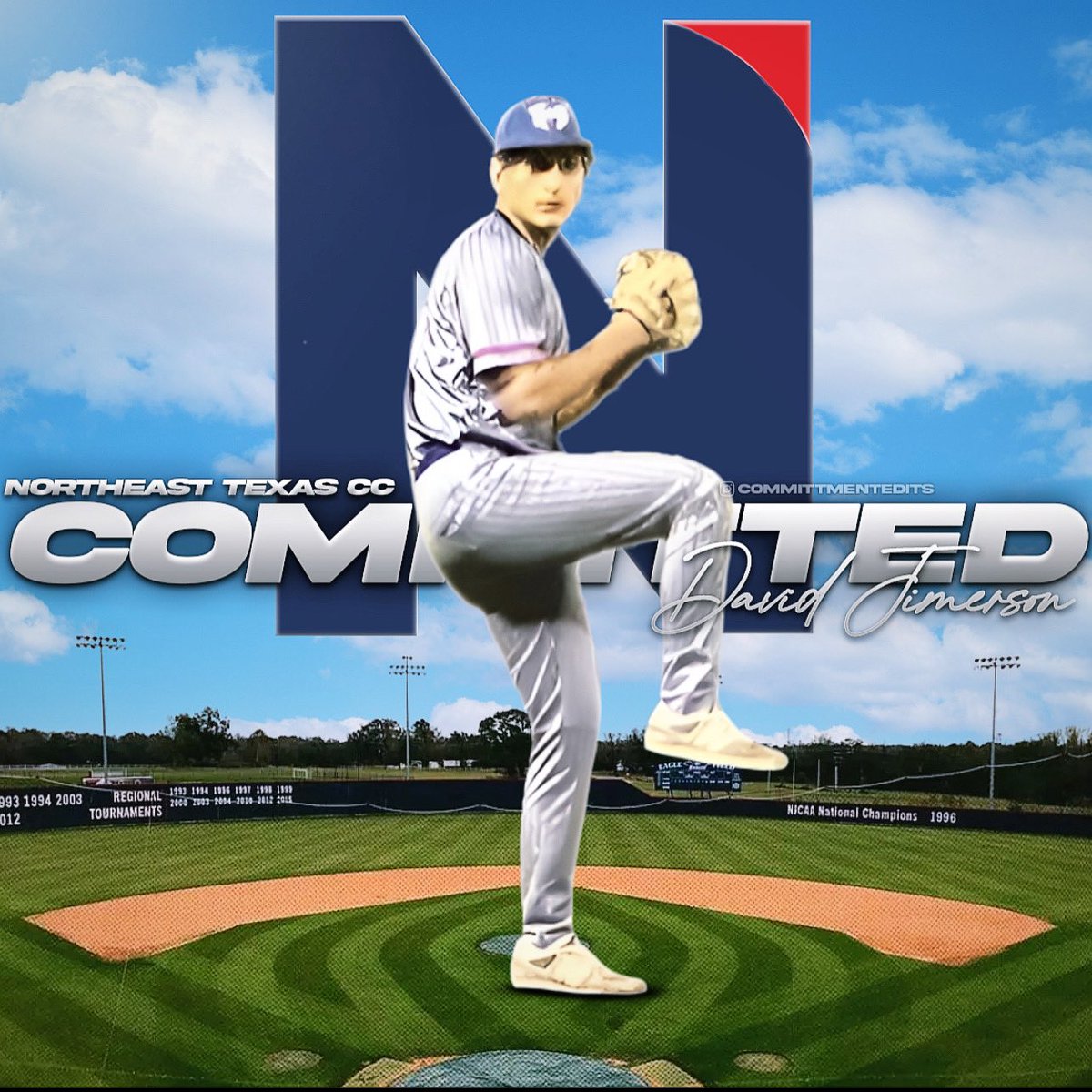 I am very excited to announce my commitment to play baseball at Northeast Texas Community College. I'd like to thank God For giving me the ability to play this game.
I'd also like to thank my friends, family and all of the coaches who have helped me become the player and person I