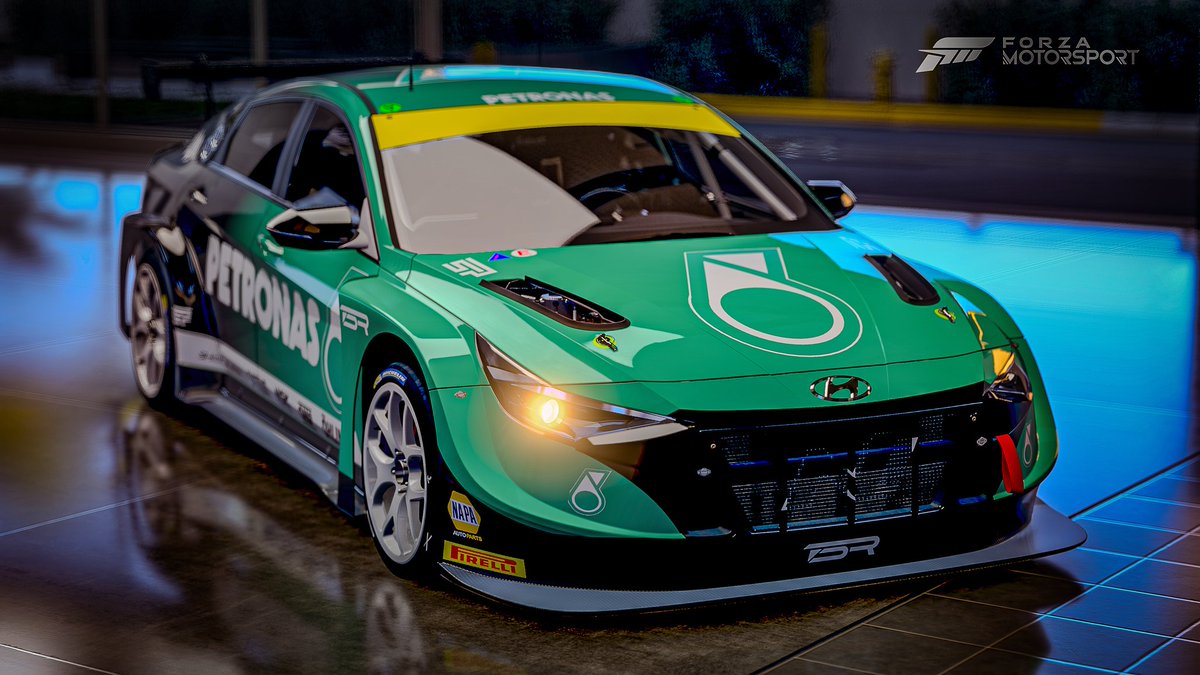 TsrRod's tweet image. TSR's latest livery on the new hyundai elantra, for our drivers to use...