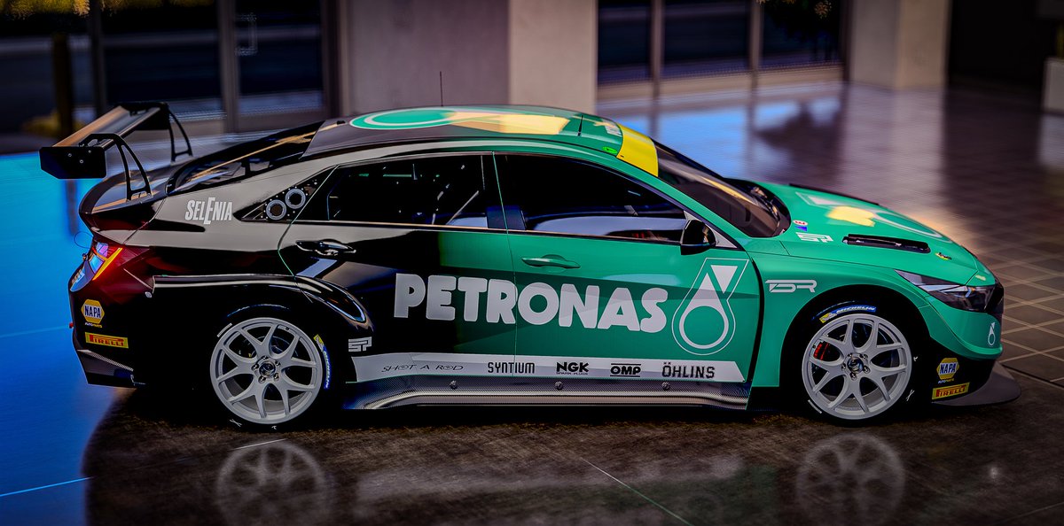 TsrRod's tweet image. TSR's latest livery on the new hyundai elantra, for our drivers to use...