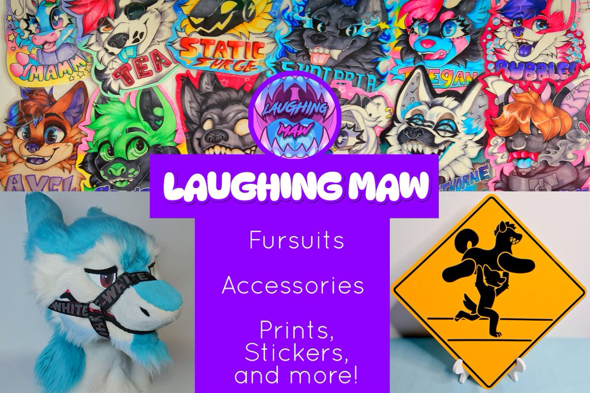 AROO! (@arooloud) on Twitter photo ANTHRO RAGERS VENDOR SHOWCASE: LAUGHING MAW
<a href="/laughingmaw/">Laughingmaw ➡️ CHOMP</a> SPECIALIZING IN FURSUITS, THEY ALSO MAKE EVERYTHING FROM FURSUIT ACCESSORIES LIKE COLLARS AND MUZZLES TO CUSTOM ARTWORKS AND MORE ANTHRO RAGERS VENDOR SHOWCASE: LAUGHING MAW
<a href="/laughingmaw/">Laughingmaw ➡️ CHOMP</a> SPECIALIZING IN FURSUITS, THEY ALSO MAKE EVERYTHING FROM FURSUIT ACCESSORIES LIKE COLLARS AND MUZZLES TO CUSTOM ARTWORKS AND MORE
