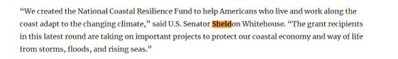 NEW:

🚨🚨🚨

<a href="/SenWhitehouse/">Sheldon Whitehouse</a> Sheldon Whitehouse, a Democrat US Senator who serves as the Democrat Ranking Member of the Senate Committee on Environment and Public Works is attacking President Trump’s funding freeze on environmental agencies while failing to disclose that his