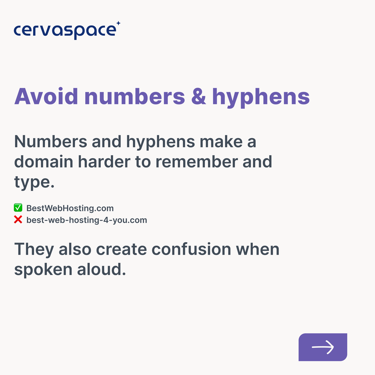cervaspace's tweet photo. 🚀 Thinking of registering a domain name for your business or next big idea? Here are some quick tips to help you choose the perfect one! 🌐✨

Get your domain at 🔗 https://t.co/9trjiXBqvX

#DomainTips #BusinessGrowth #Cervaspace https://t.co/xJOLhEf0pL