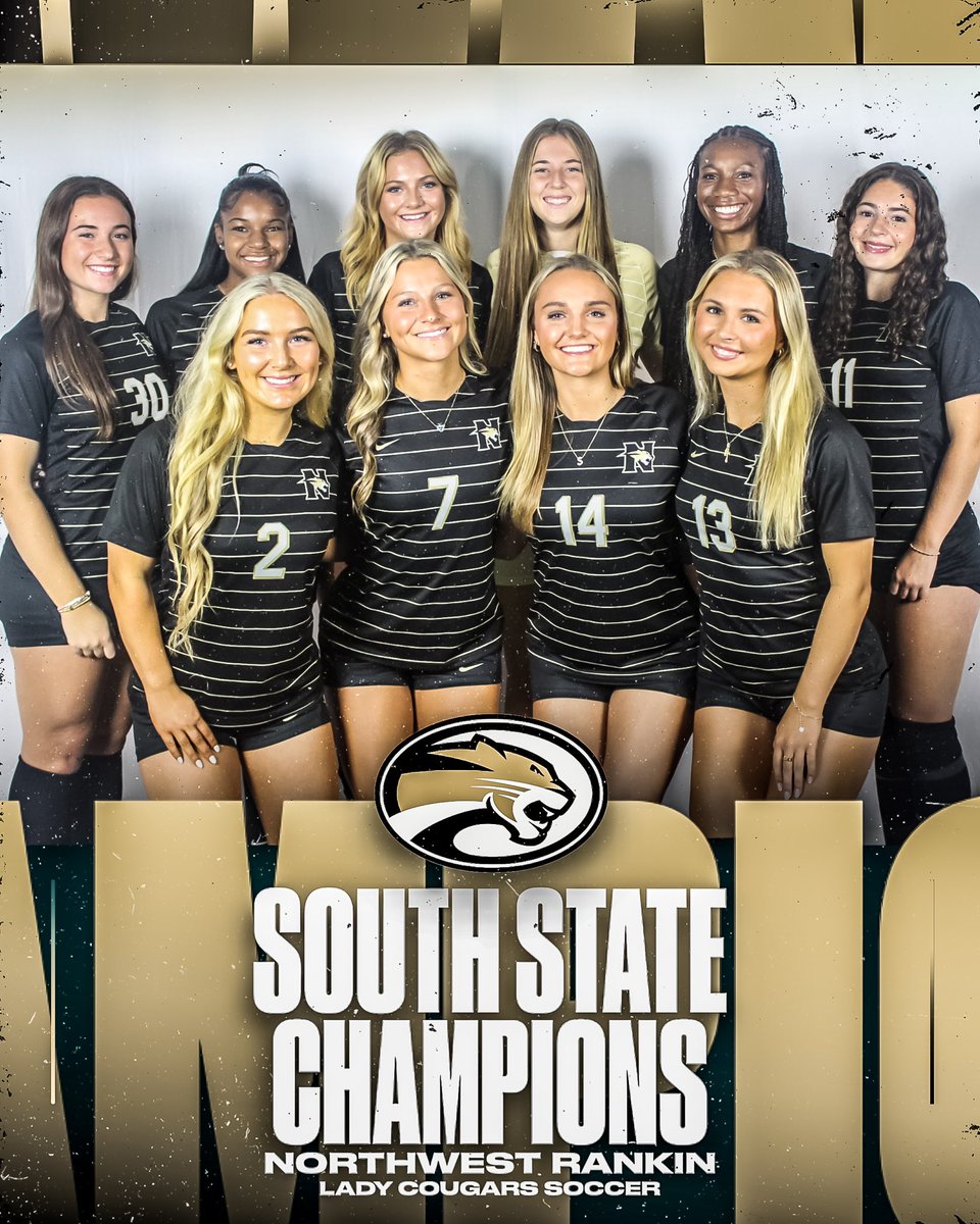 | SOUTH STATE CHAMPIONS |

Northwest Rankin Lady Cougars Soccer defeats the Brandon Lady Bulldogs, 1-0, to advance to the MHSAA 7A Girl’s Soccer Finals! #relentless