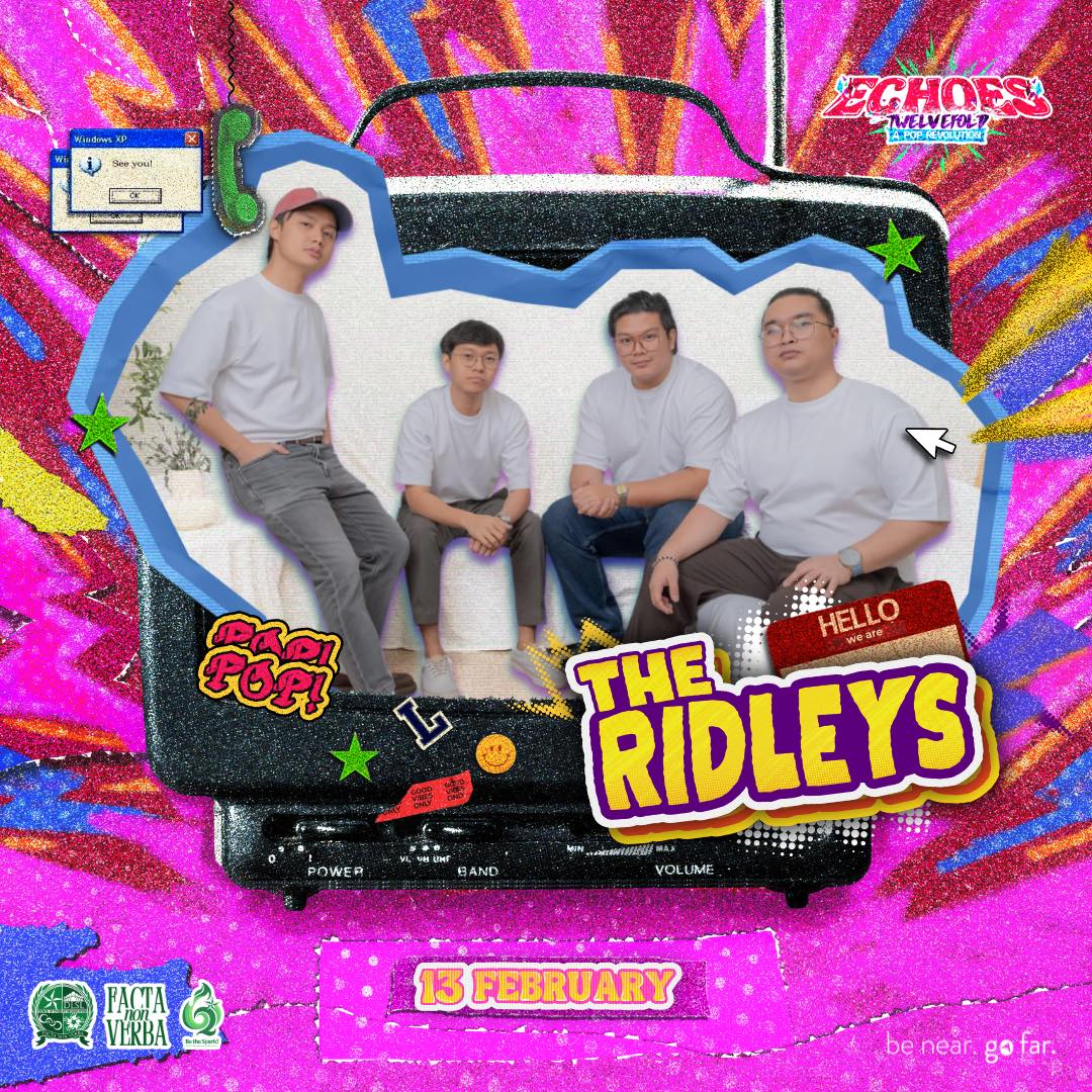 TheRidleysMusic's tweet photo. ✨ GIG IN DE LA SALLE LIPA ✨

Be sheltered with love and blissful emotions at ECHOES Twelvefold: A Pop Revolution TOMORROW!

Tickets are still available for all Lasallians and non-Lasallians! 💖
🎟️: https://t.co/KdtMRFLMQv

#ECHOES12
#DLSLCSO https://t.co/sAJrTMU7Nw