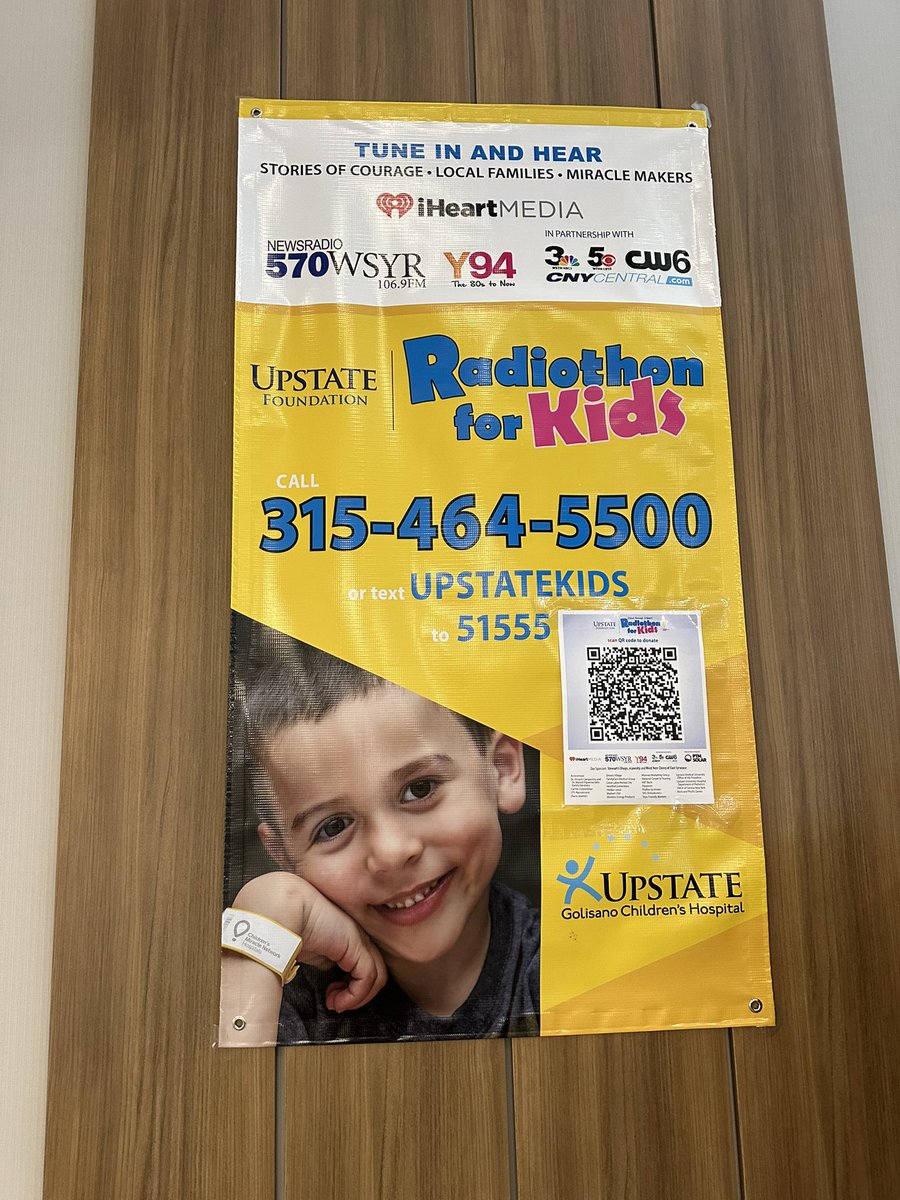Megan Coleman (@megsnewsflash) on Twitter photo Let’s make miracles together for children and families receiving lifesaving care at Upstate Golisano Children’s Hospital.
Call (315) 464-5500 or text “Upstate Kids” to 51555.
<a href="/UpstateNews/">Upstate Medical University</a> <a href="/WSYRNews/">NewsRadio 570 WSYR</a> <a href="/Y94Syracuse/">Y94</a> <a href="/CNYCentral/">CNY Central</a> Let’s make miracles together for children and families receiving lifesaving care at Upstate Golisano Children’s Hospital.
Call (315) 464-5500 or text “Upstate Kids” to 51555.
<a href="/UpstateNews/">Upstate Medical University</a> <a href="/WSYRNews/">NewsRadio 570 WSYR</a> <a href="/Y94Syracuse/">Y94</a> <a href="/CNYCentral/">CNY Central</a>