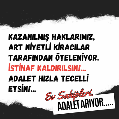#EvsahibineAdalet istiyoruz...