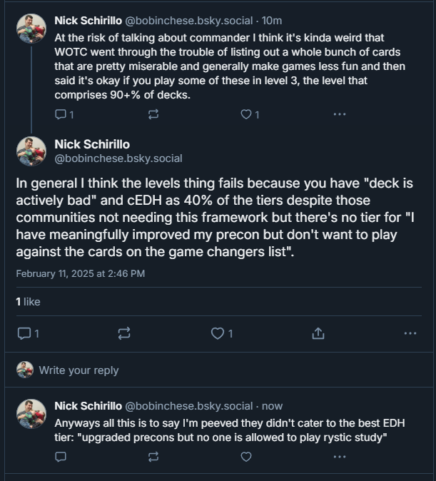 I had thoughts about commander