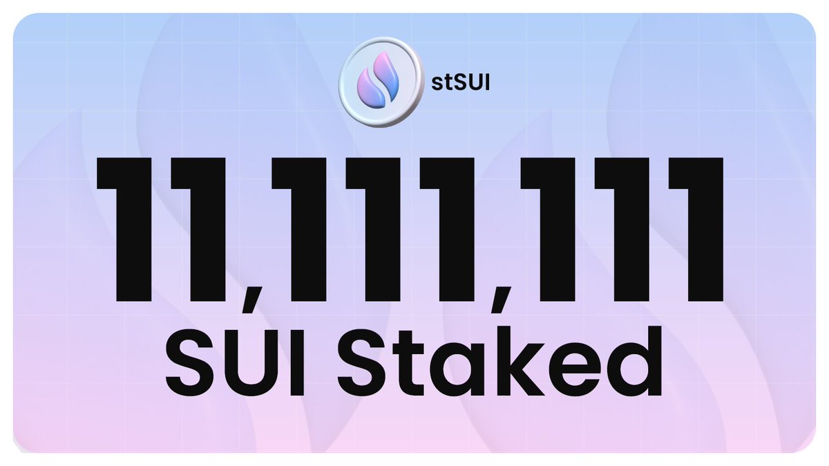 stSUI_AlphaFi's tweet image. 11,111,111 SUI staked

The fastest growing LST on Sui