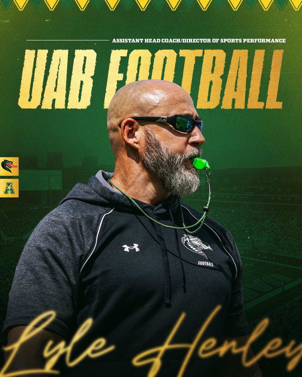 UAB Football (@uab_fb) on Twitter photo ๐๐๐๐๐๐๐๐๐ ๐๐๐๐ ๐๐๐๐๐โผ๏ธ
A cornerstone of the program for the last 10 years, Lyle Henley has been promoted to Assistant Head Coach! Lyle will continue to lead the strength & conditioning program as well.
๐: bit.ly/3EIPjie
#WinAsOne | <a href="/Strengthzilla/">Strengthzilla</a> ๐๐๐๐๐๐๐๐๐ ๐๐๐๐ ๐๐๐๐๐โผ๏ธ
A cornerstone of the program for the last 10 years, Lyle Henley has been promoted to Assistant Head Coach! Lyle will continue to lead the strength & conditioning program as well.
๐: bit.ly/3EIPjie
#WinAsOne | <a href="/Strengthzilla/">Strengthzilla</a>