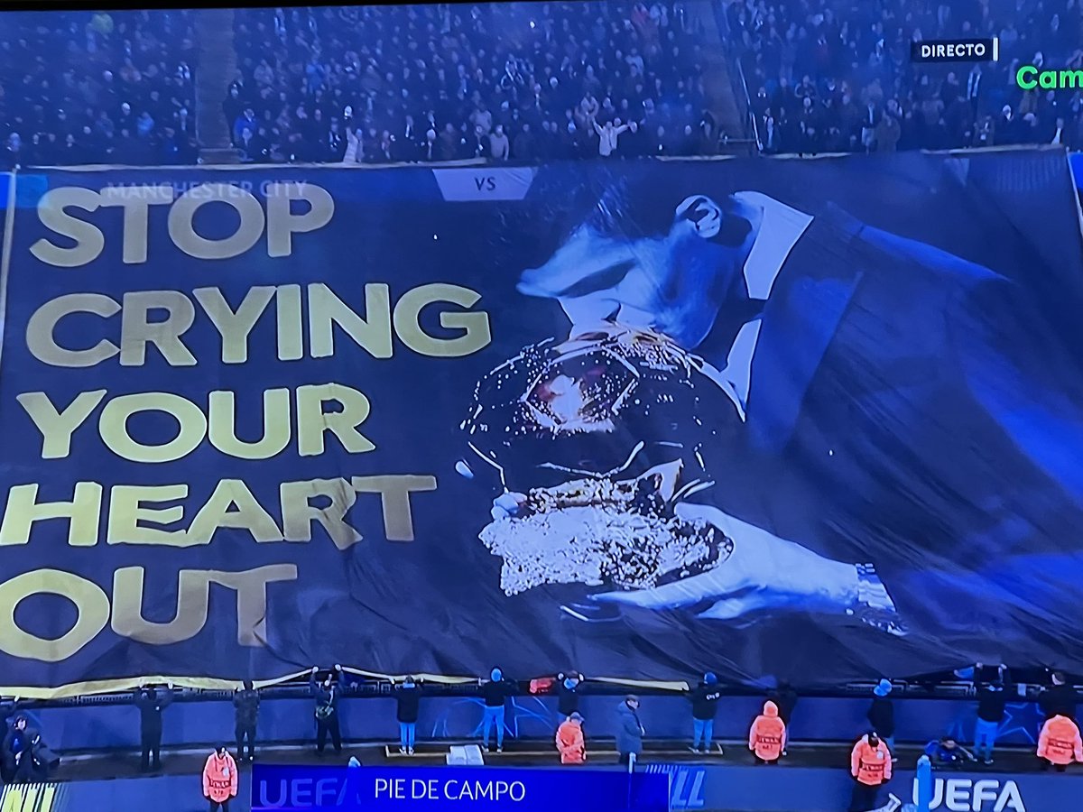 AtletiOnTop's tweet image. No me lo creo 
El Manchester city se acaba de pasar el juego.
Toda Europa se ríe de Vinicius 
El mejor tifo en la historia  del fútbol