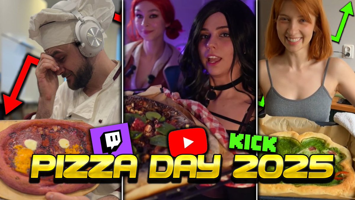 Podsumowanie akcji Pizza Day 2025 w formie filmu z wszystkimi pizzami, śmiesznymi momentami i nieudanymi próbami: youtu.be/4nojfA7oIUk

Udział wzięło 137 osób z Twitcha, Kicka i YouTube.
Dziękuję wszystkim za udział raz jeszcze i widzimy się w przyszłym roku na kolejnej