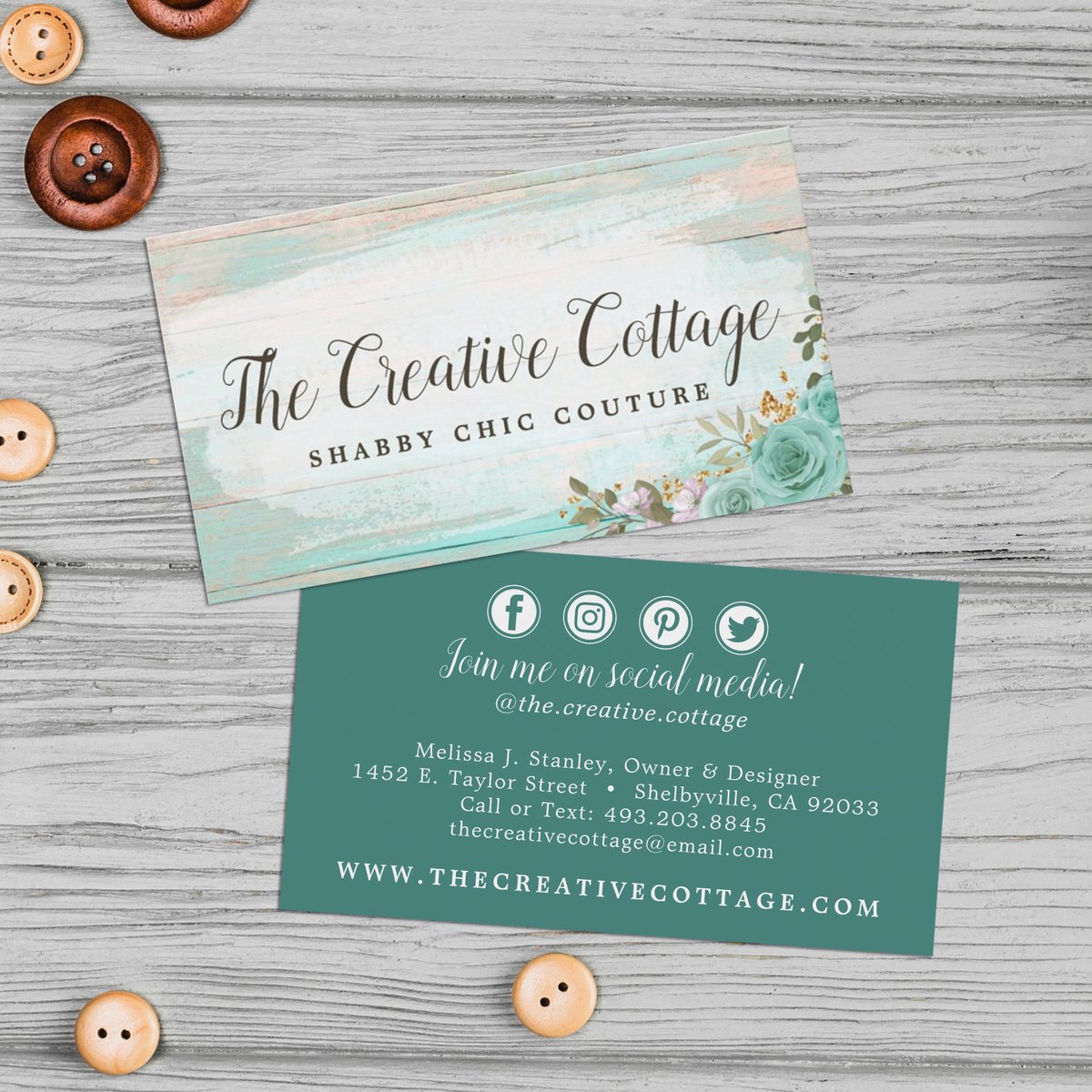 CyanSkyDesign's tweet photo. Shabby Chic Floral Rustic Wood Social Media Icons Business Card https://t.co/Rq94nZ68BW via @zazzle 

#zazzlemade #zazzle #businesscards #shabbychic #cottagecore #rustic #smallbusiness #personalized https://t.co/cLgdDtnILJ