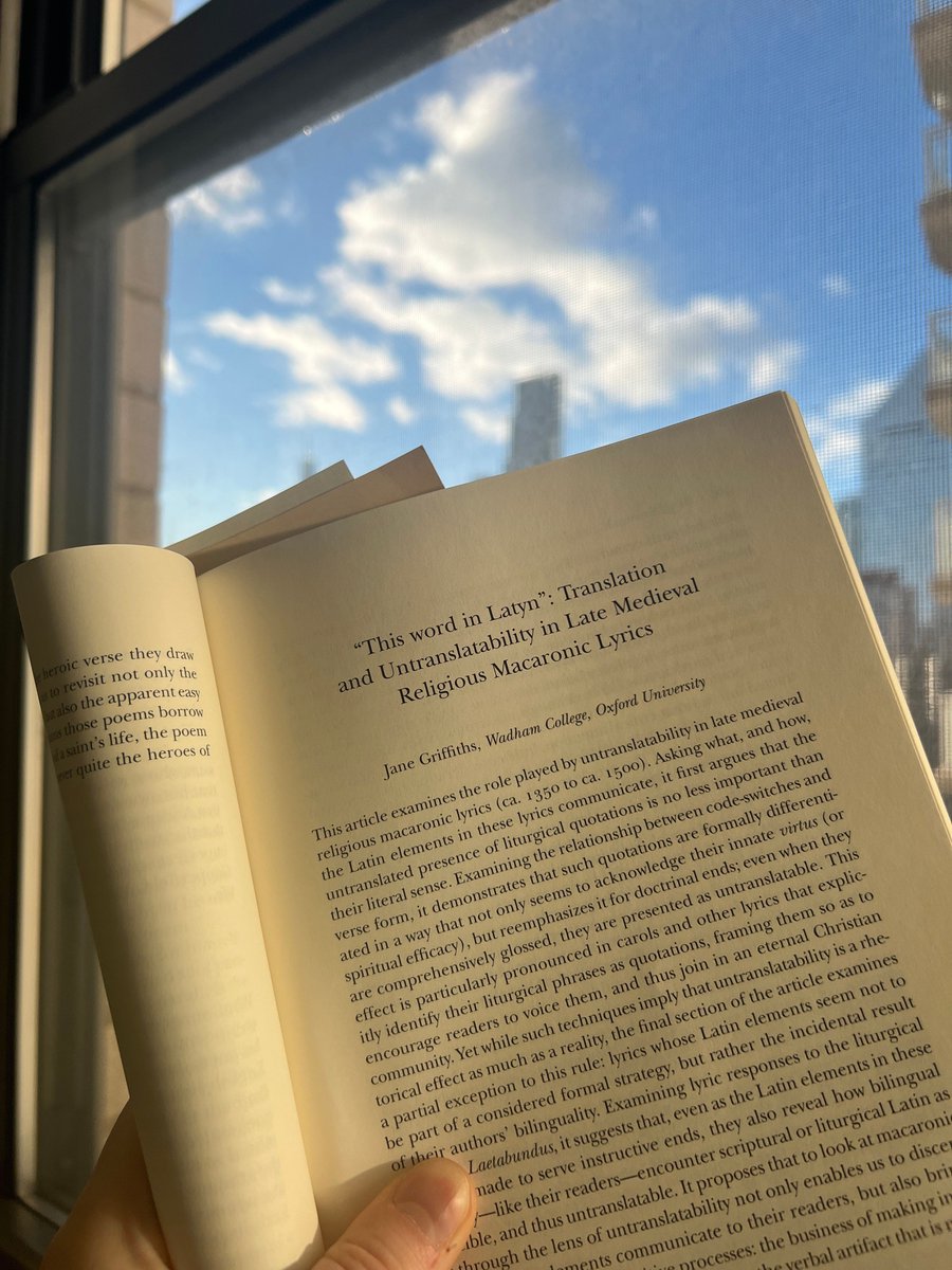 Illinois Press (@illinoispress) on Twitter photo Jane Griffiths (<a href="/wadhamoxford/">Wadham College</a>) examines the role played by untranslatability in late medieval religious macaronic lyrics (ca. 1350 to ca. 1500) in Vol. 123, Iss. 4 of Journal of English and Germanic Philology on <a href="/ProjectMUSE/">Project MUSE</a>. cc: <a href="/ndiscenza1/">Nicole Guenther Discenza</a> buff.ly/3PsBlDy Jane Griffiths (<a href="/wadhamoxford/">Wadham College</a>) examines the role played by untranslatability in late medieval religious macaronic lyrics (ca. 1350 to ca. 1500) in Vol. 123, Iss. 4 of Journal of English and Germanic Philology on <a href="/ProjectMUSE/">Project MUSE</a>. cc: <a href="/ndiscenza1/">Nicole Guenther Discenza</a> buff.ly/3PsBlDy