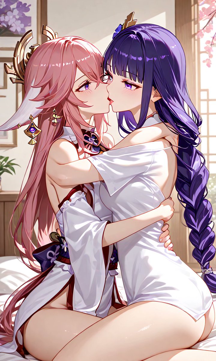 thistlethr22541's tweet photo. #YaeMiko #YaeEi #RaidenEi #eimiko #GenshinImpact #AIart #AIイラスト . https://t.co/ZjVYKynDW9