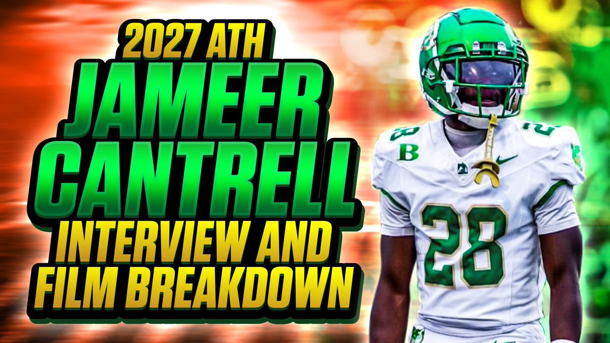 New video dropping Friday morning!!!

Interview and film breakdown with 2027 elite ATH Jameer Cantrell 🔥🔥🔥🔥🔥