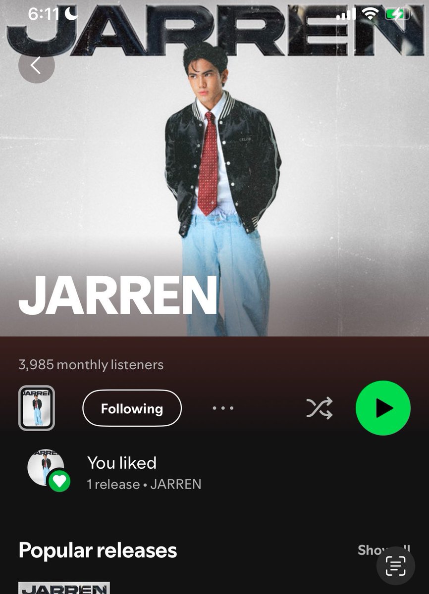 star_jjg06's tweet photo. From 3,985 listeners in first day release to 109.5K monthly listeners real quick!!

The increase in just 4 days y’all !!🔥 

#jarrenfirstalbum #JarrenGarcia 
@jarrenglorious https://t.co/Bkwa7zw1Fd