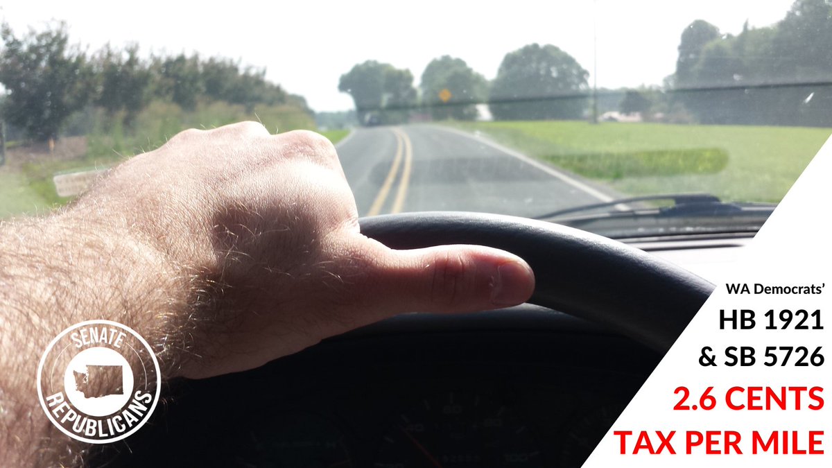 BREAKING: Legislative Democrats just dropped legislation to charge you a 2.6-cent mileage tax on EVERY MILE YOU DRIVE (HB 1921 &amp; SB 5726). Even worse, you would get taxed on an additional 10% of your annual mileage tax sum. A TAX ON A TAX.

HB 1921 will be heard in the House