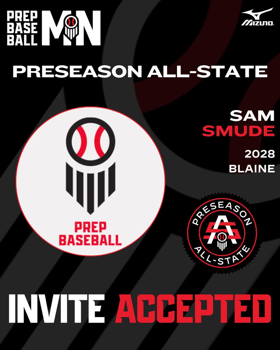 Prep Baseball Minnesota (@prepbaseballmn) on Twitter photo ๐๐๐๐ ๐๐๐๐๐๐๐๐๐ ๐๐๐-๐๐๐๐๐
๐๐ฏ๐ท๐ช๐ต๐ฆ๐ฅ ๐๐ค๐ค๐ฆ๐ฑ๐ต๐ฆ๐ฅ โ
Sam Smude
โพ C/OF
๐ 2028
๐ <a href="/BlaineBaseball/">Blaine Baseball</a>
#MNPAS2025
๐ค loom.ly/kfsn4kY ๐๐๐๐ ๐๐๐๐๐๐๐๐๐ ๐๐๐-๐๐๐๐๐
๐๐ฏ๐ท๐ช๐ต๐ฆ๐ฅ ๐๐ค๐ค๐ฆ๐ฑ๐ต๐ฆ๐ฅ โ
Sam Smude
โพ C/OF
๐ 2028
๐ <a href="/BlaineBaseball/">Blaine Baseball</a>
#MNPAS2025
๐ค loom.ly/kfsn4kY