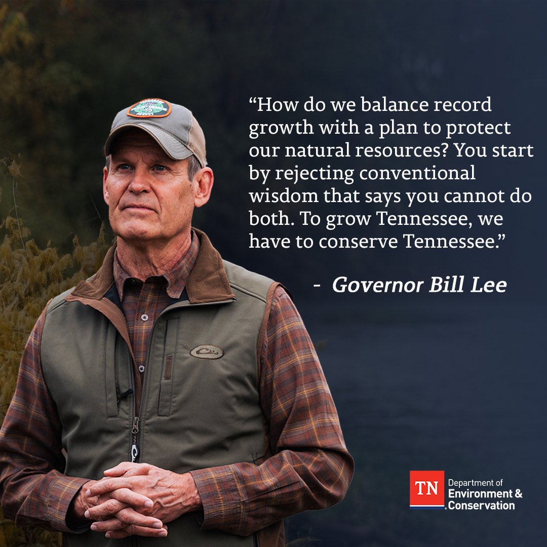 TNEnvironment (@tnenvironment) on Twitter photo Gov. Bill Lee's proposed FY26 budget includes $280M to create new state parks, establish the Farmland Conservation Fund, preserve the Duck River, and more. <a href="/GovBillLee/">Gov. Bill Lee</a>’s innovative plan to conserve TN’s outdoor heritage balances growth with protecting natural resources. Gov. Bill Lee's proposed FY26 budget includes $280M to create new state parks, establish the Farmland Conservation Fund, preserve the Duck River, and more. <a href="/GovBillLee/">Gov. Bill Lee</a>’s innovative plan to conserve TN’s outdoor heritage balances growth with protecting natural resources.