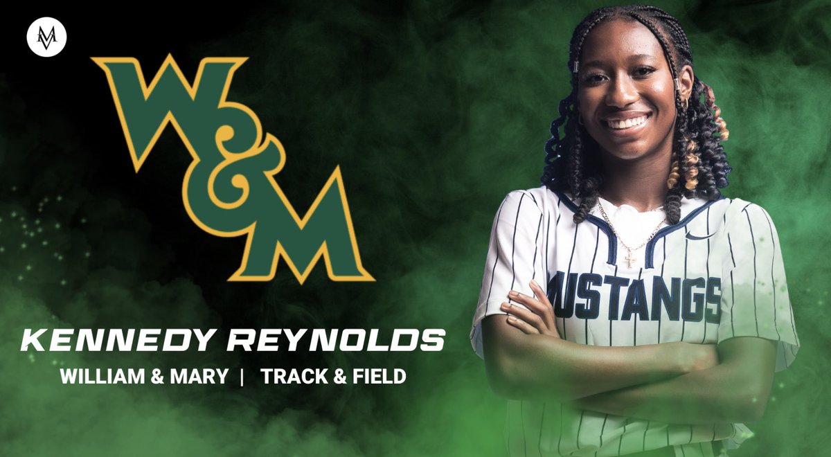 MVM_Softball's tweet photo. Congratulations ⁦@kreynolds_2025 on signing your NLI to run track with William &amp; Mary!  Go Tribe! https://t.co/hPBNMLEkBM