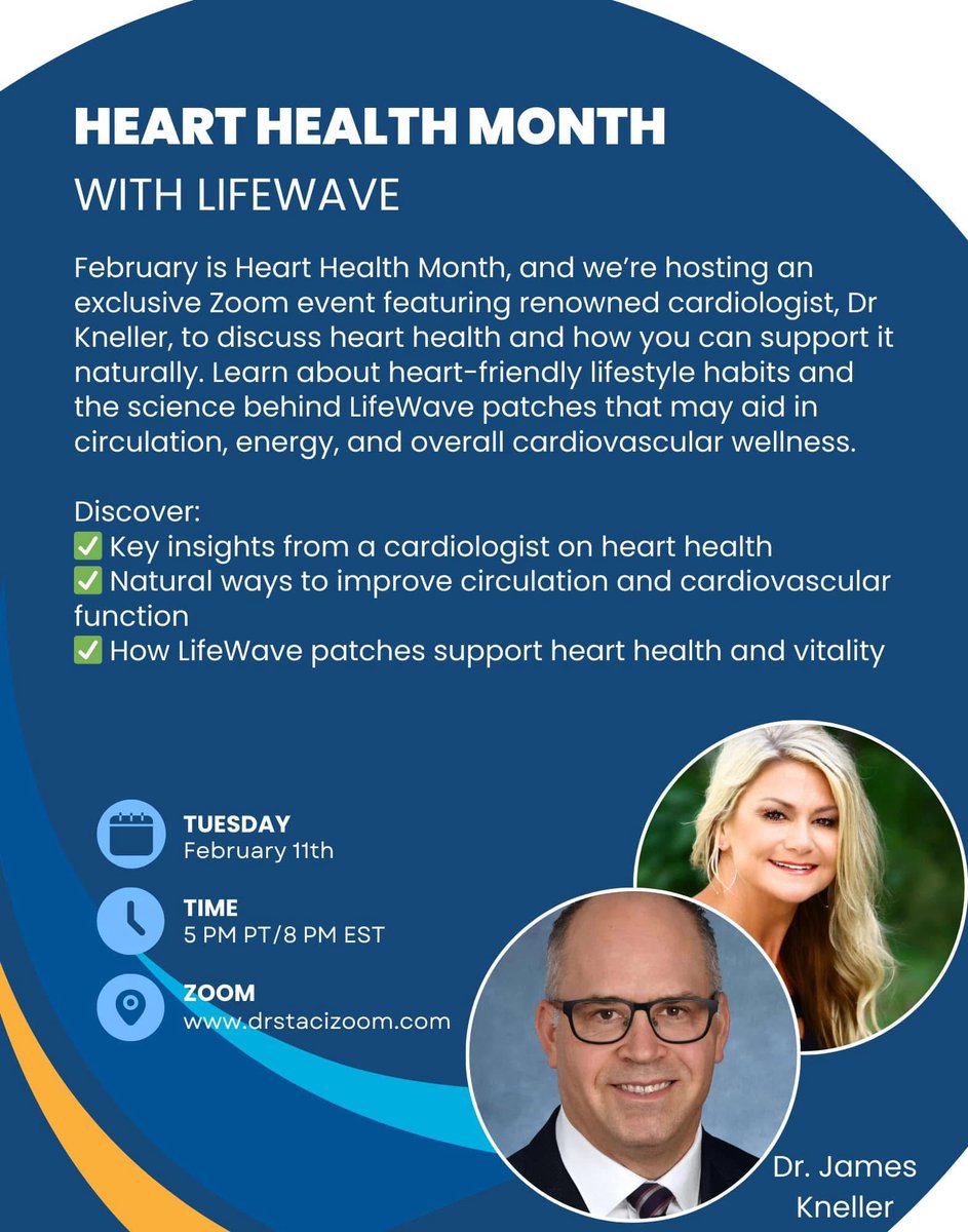 James Kneller, M.D., Ph.D., FHRS (@jamesknellermd) on Twitter photo Please join us tonight for heart month,
"Transcutaneous Phototherapy Improves Left Ventricular Systolic Function"
<a href="/uazmedphx/">UAZ Medicine - Phoenix</a> <a href="/uazresearch/">University of Arizona Research</a> <a href="/UAZHealth/">University of Arizona Health Sciences</a> @Epeeps_Bot #Epeeps #CardioTwitter
<a href="/LifeWaveHealth/">LifeWave Corporate</a>
#lifewave Please join us tonight for heart month,
"Transcutaneous Phototherapy Improves Left Ventricular Systolic Function"
<a href="/uazmedphx/">UAZ Medicine - Phoenix</a> <a href="/uazresearch/">University of Arizona Research</a> <a href="/UAZHealth/">University of Arizona Health Sciences</a> @Epeeps_Bot #Epeeps #CardioTwitter
<a href="/LifeWaveHealth/">LifeWave Corporate</a>
#lifewave