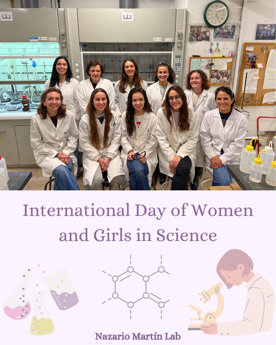 nazariolab's tweet image. On this International Day of Women and Girls in Science, we celebrate that we are more and more each day. Thanks to those who paved the way, we move forward with greater determination. Let’s keep breaking barriers—let’s do science.
— Women of the Nazario Martín lab