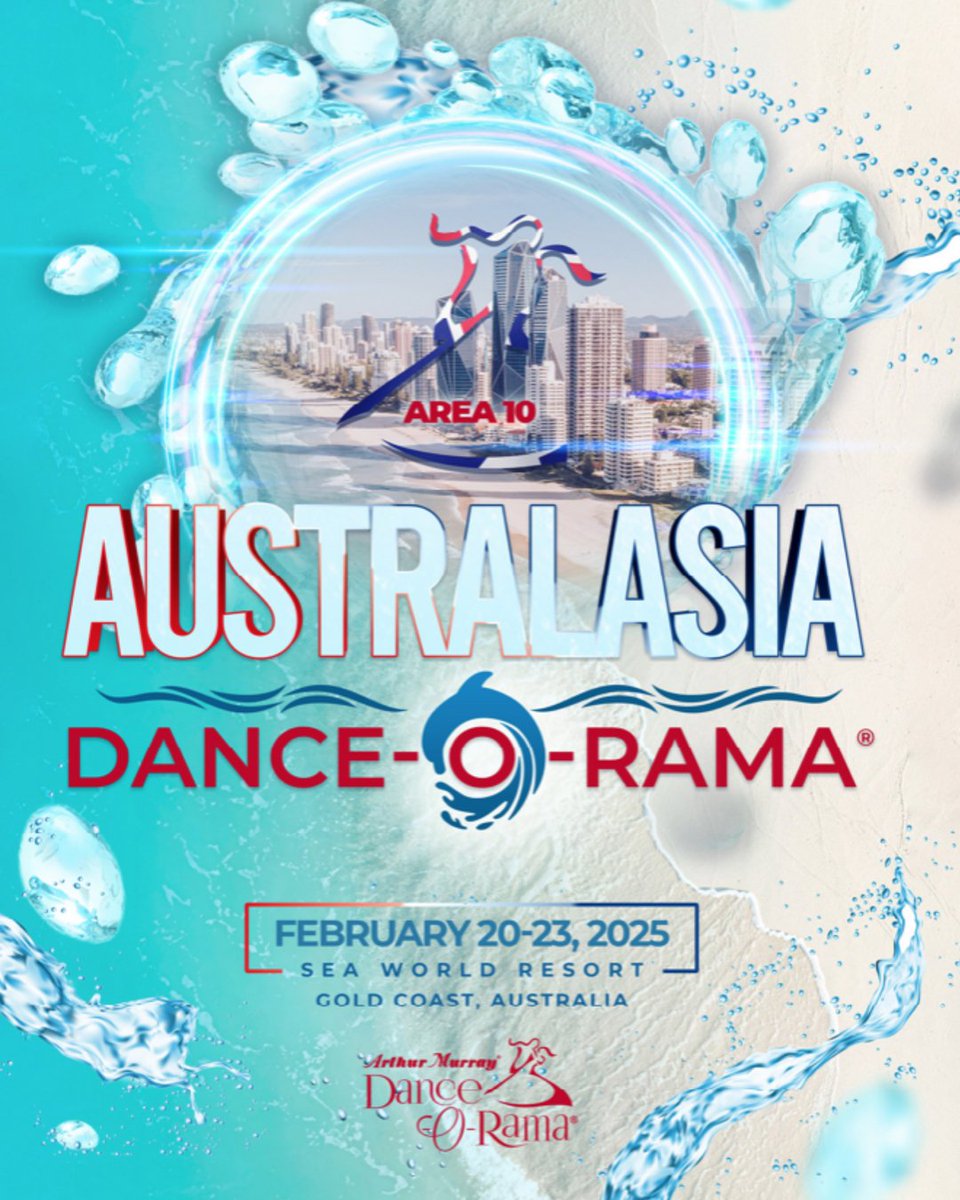 Make a splash at Australasia Dance-O-Rama in just one week! 🌊✨ It’s almost time to show off your moves, bring the heat, and dance like nobody’s watching (except the judges 😉). Who will dance their way to victory? 🕺💃 
#ArthurMurray #DanceCompetition #AustralasiaDOR #GoldCoast