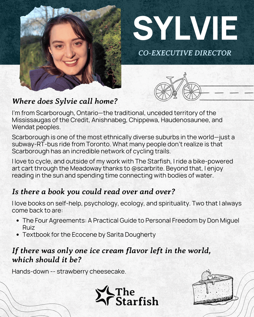 Kicking off our team spotlights with BIG news…

🌊 Meet Sylvie Stojanovski, our new Co-Executive Director of Ops &amp; Admin! 🌟

From Top 25 Environmentalist Under 25 to leading community-powered art, Sylvie’s an all-star.

#ClimateAction #YouthActivism #YouthForClimate