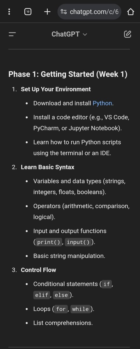 boffall2005ll's tweet photo. Exploring different ways to learn Python! Beginners can start with the basics, such as syntax, control flow, and functions, then move on to object-oriented programming, file handling, and practical projects to apply their skills.
#Python  #LearnToCode #ChatGPT #ALX_AI_Starter_Kit https://t.co/z5D5Z7BNKt