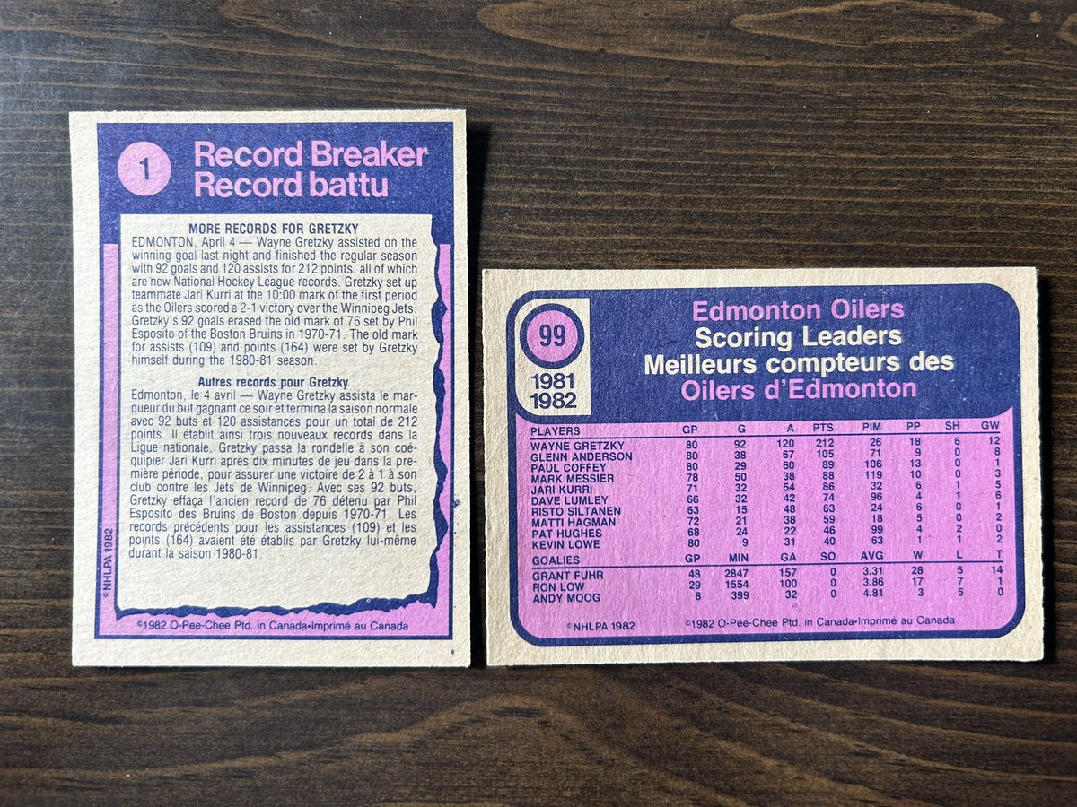 WaxPack916's tweet image. I added a couple of Gretzkys for my 1982-83 OPC #SetBuild. These cards are sharp! #collect