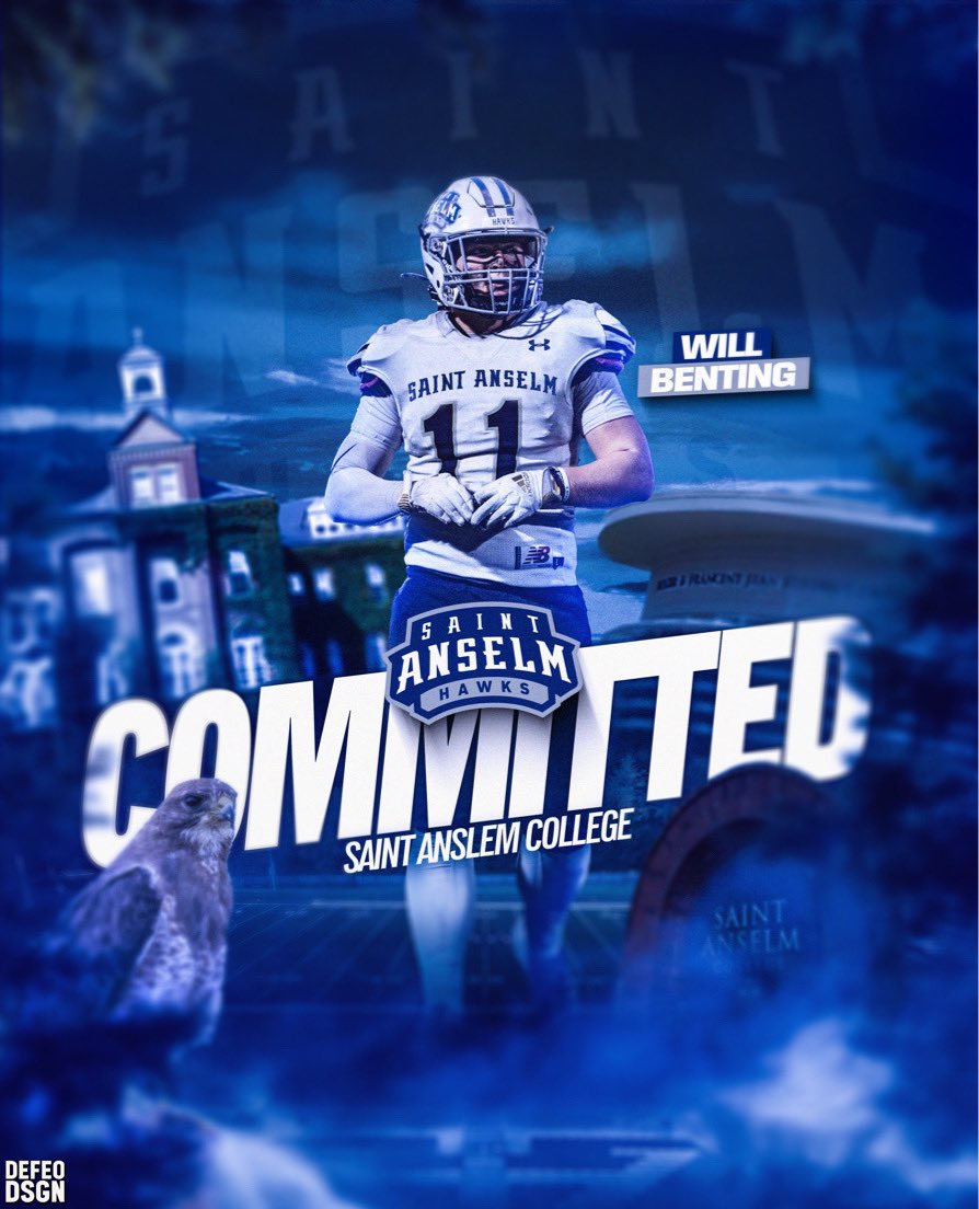 I am very excited to announce my athletic and academic commitment to Saint Anselm. Thank you to my family, teammates and Coaches who have helped me get here. Thank you Coach Bick and Coach Adams for this opportunity. Let’s get to work. #BCM <a href="/STAHawksFB/">Saint Anselm Football 🏈 #BCM</a> <a href="/XBHS_Football/">Xaverian Football</a>