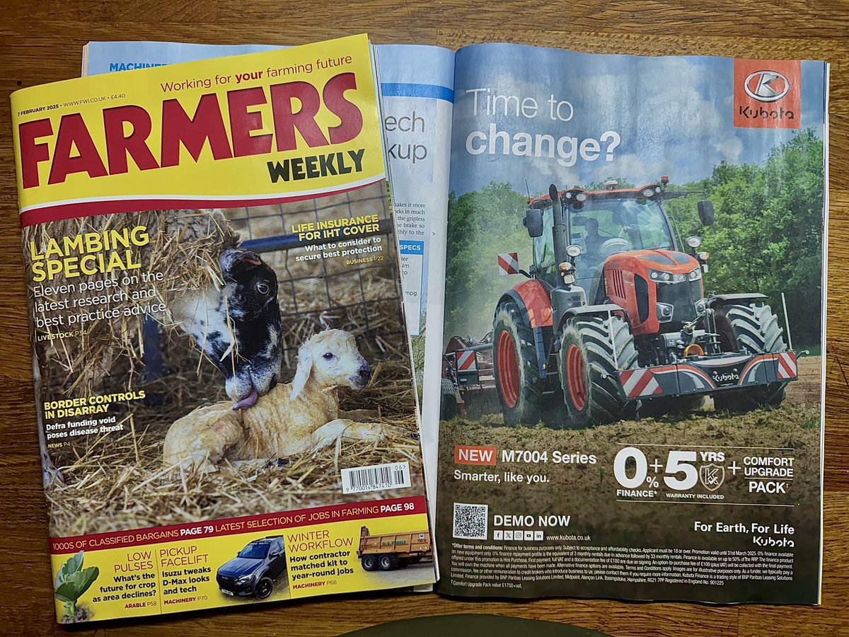 New campaign creative from Fusion for Kubota UK out in the latest Farmers Weekly and online!