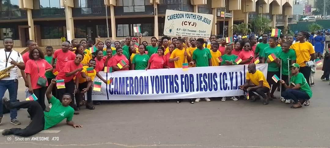 Cameroon Youths for Jesus ministry celebrating national youth day. To God Be the Glory.