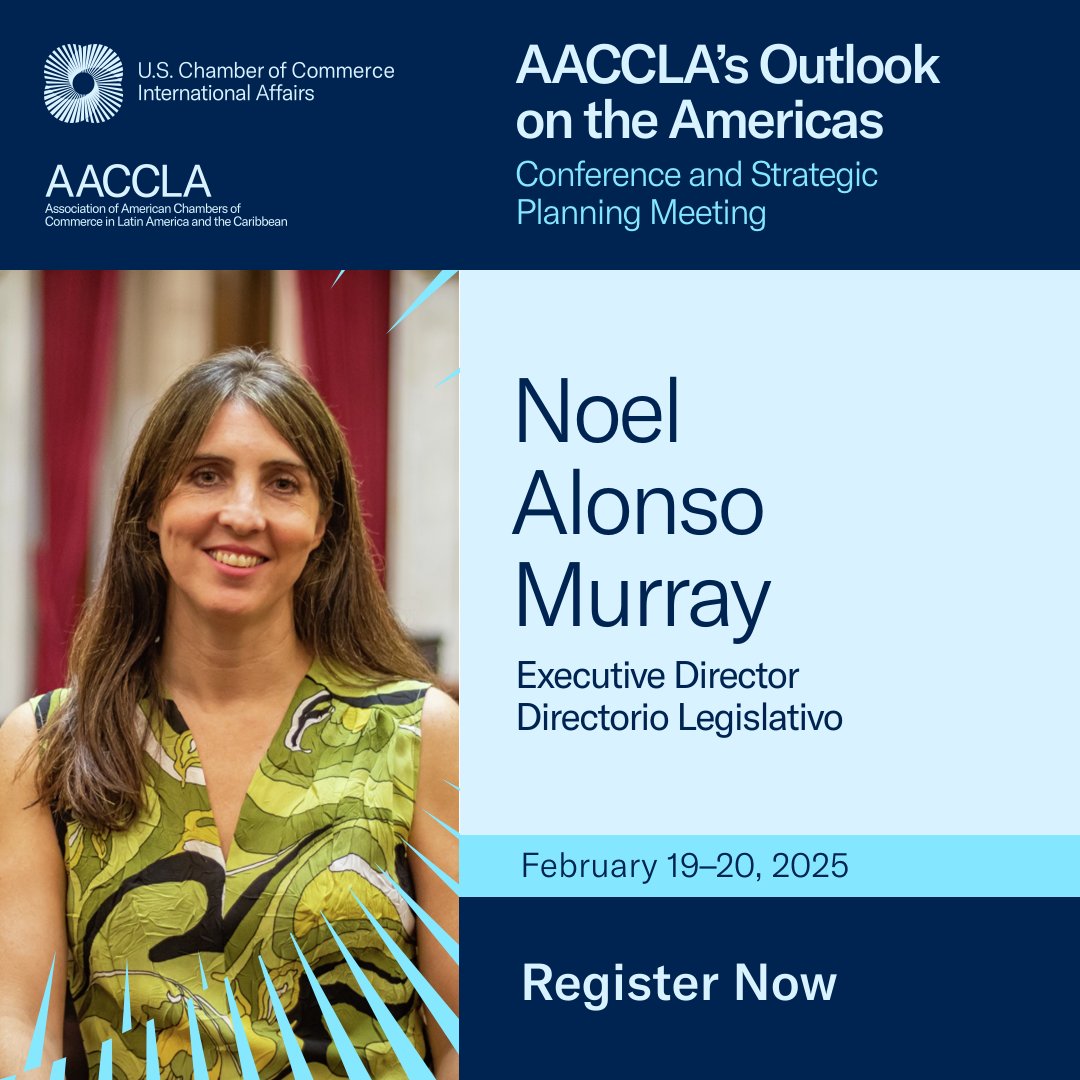 Interested in hearing a political and economic update of Latin America and the Caribbean? Join us and Noel Alonso Murray of <a href="/DireLegislativo/">Directorio Legislativo</a> at the in-person Outlook on the Americas Conference in Miami on February 19. 

Register here: events.uschamber.com/outlook2025