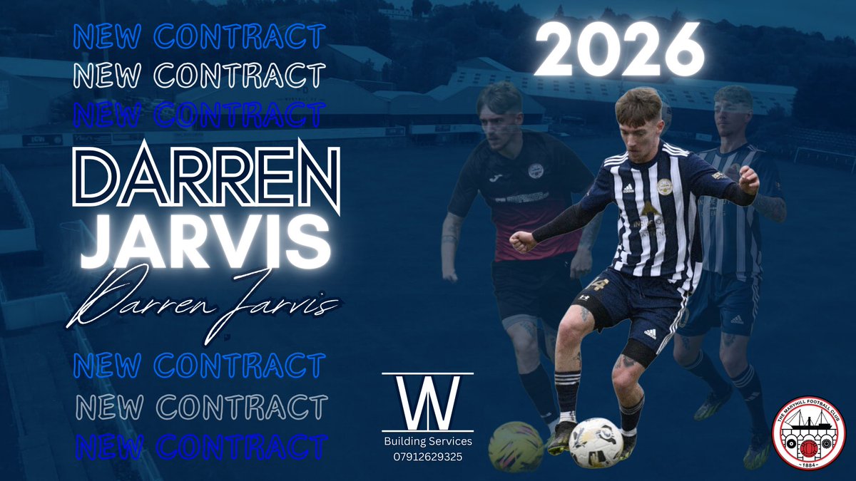 ✍️ Jarvis Re-signs!

Maryhill FC are pleased to confirm that Darren Jarvis has agreed to extend his stay at Lochburn Park for the 2025/2026 season.

Darren is sponsored by IW Building Services for the 2024/2025 season.

#MFC140 #Since1884