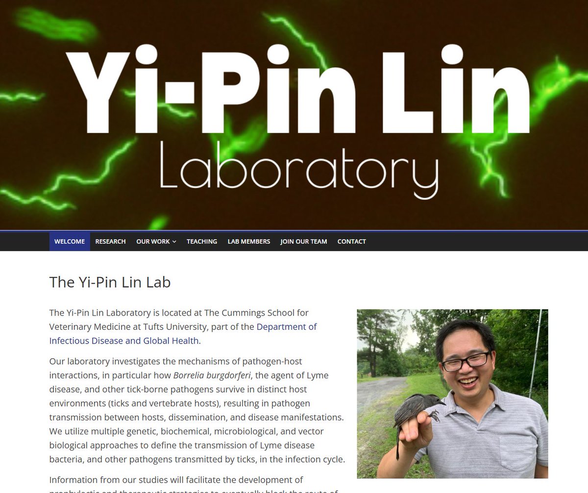 Yi-Pin Lin Lab@TuftsVet (@c5486112) on Twitter photo Very happy to announce that the website of Lin lab at <a href="/tuftsvet/">Cummings School of Veterinary Medicine 🐕🐈🐴🐄🦅</a> is online! sites.tufts.edu/yipinlinlab/ Very happy to announce that the website of Lin lab at <a href="/tuftsvet/">Cummings School of Veterinary Medicine 🐕🐈🐴🐄🦅</a> is online! sites.tufts.edu/yipinlinlab/