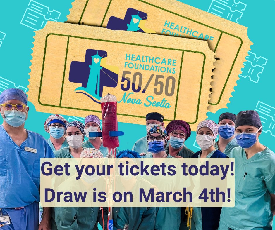 Support healthcare across Nova Scotia! 🎟️ Buy your 5050 ticket and help 24 healthcare foundations while also having a chance to win big! Visit healthcare5050.ca today!

#NSHealthcare5050