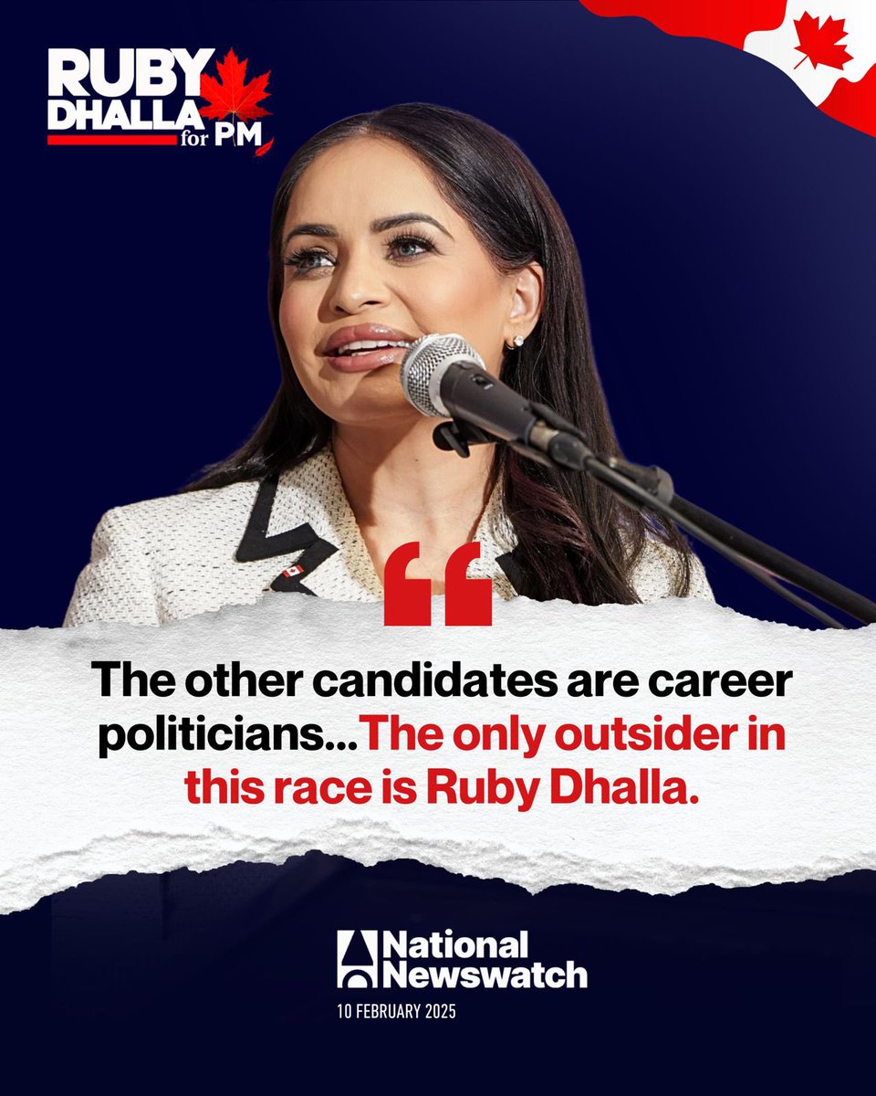 DhallaRuby's tweet image. I’m not a career politician. 

I get things done.

#RubyforPM #CanadasComebackStartsNow #NotInTheEstablishment #Leadership
