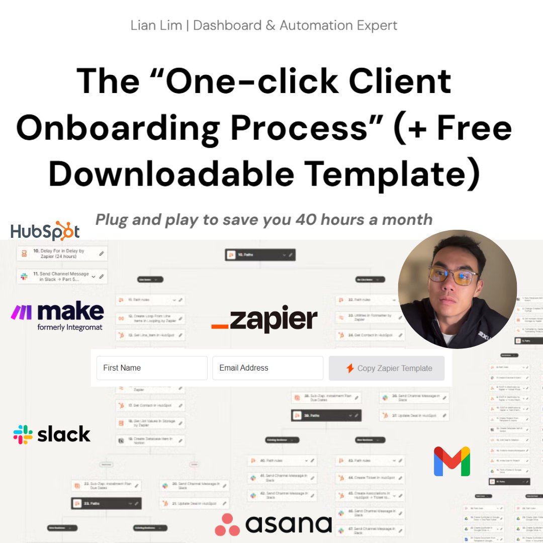 dashboardlim's tweet image. I’ve finished creating a “one-click client onboarding process + template”
Plug ‘n’ play to save 40 hours a month
And it’s yours for FREE
RT + Like &amp; Comment “process” and I’ll DM it to you (must follow, 24hrs only)