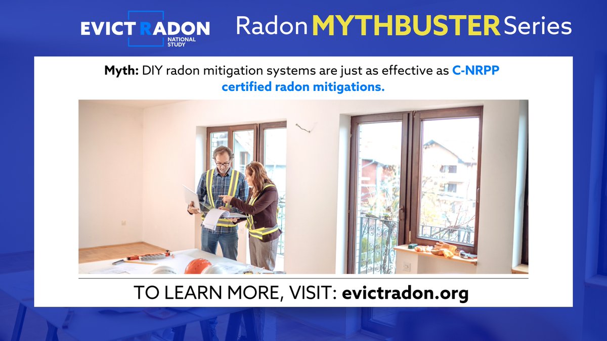 Myth Busted! 💥 DIY #RadonMitigation systems aren't as effective as C-NRPP-certified ones! Don't risk your health—trust the pros for safety! 🛠️🏠 Link in bio for more information. #EvictRadon #RadonTesting #RadonAwareness