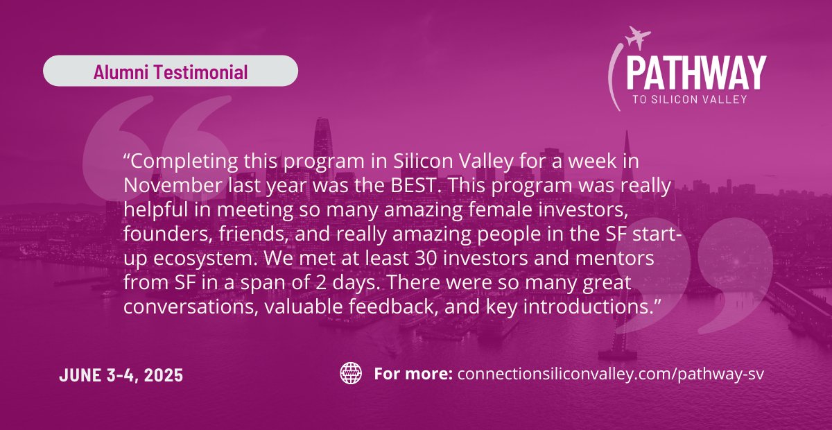 135+ women founders have leveled up their startups through Pathway to Silicon Valley—you could be next.

Join our info session to see how this program can help you break into the U.S. market and sharpen your fundraising strategy.

📍 Feb. 12 | 4PM PT

🔗 share.hsforms.com/1cIPiFMxzQuKQ0…