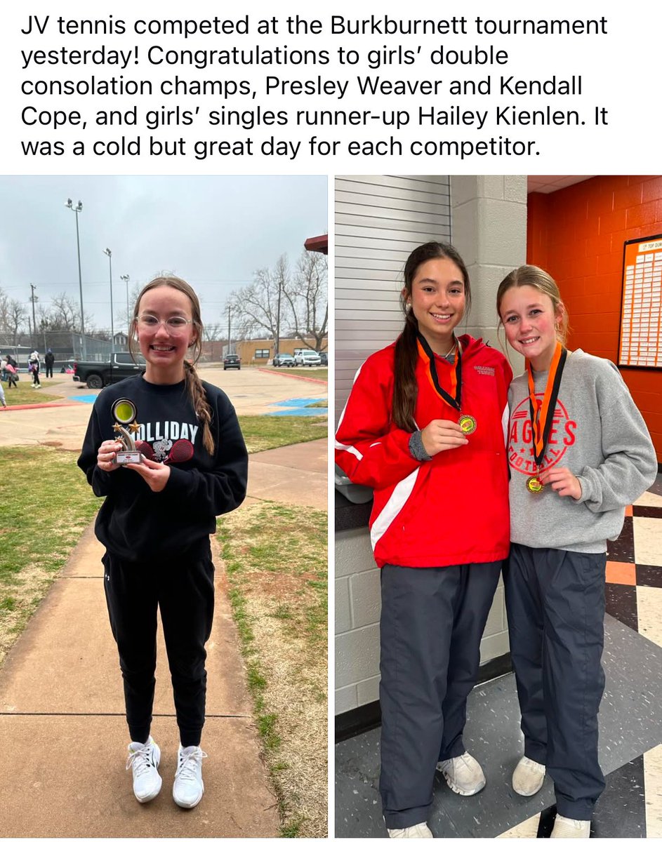 Congrats to our JV tennis players!