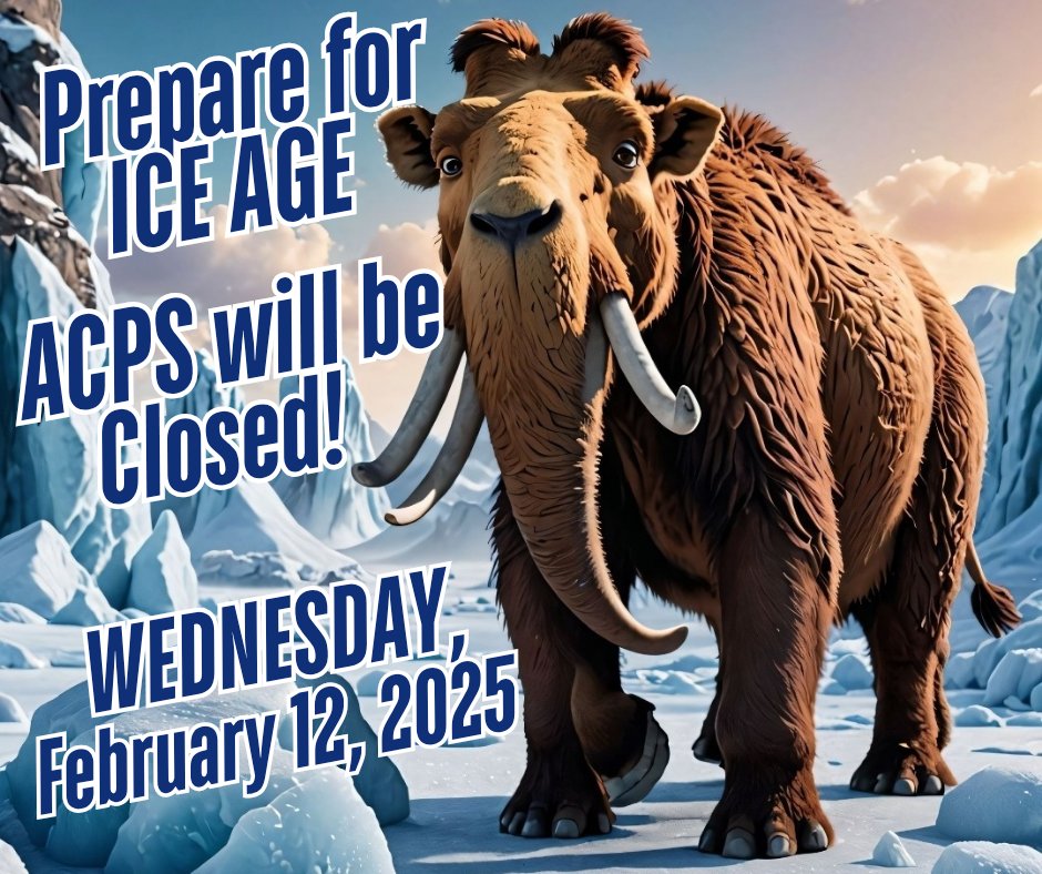 Good Afternoon Team Amelia!  Due to icy roads and freezing temperatures, Amelia County Public Schools will be closed tomorrow, Wednesday, February 12, 2025 for all students and staff.  Please stay safe and have a nice evening!